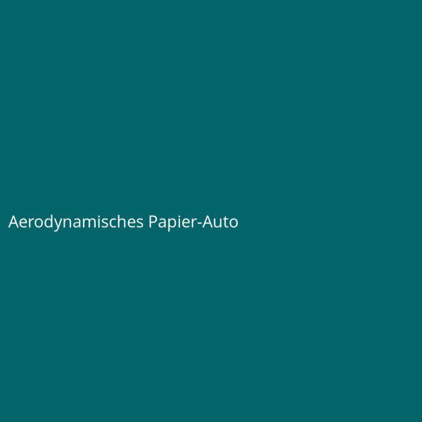 Aerodynamisches Papier-Auto